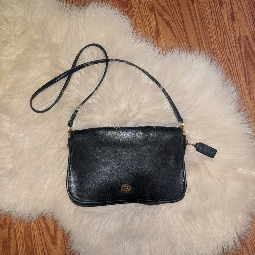 Vintage leather Coach handbag